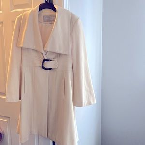 Jessica Simpson cream fit and flare coat